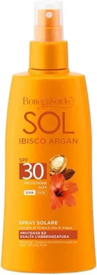 Спрей для тела Bottega Verde Sol Hibiscus & Argan SPF30 солнцезащитный с маслом арганы 200 мл