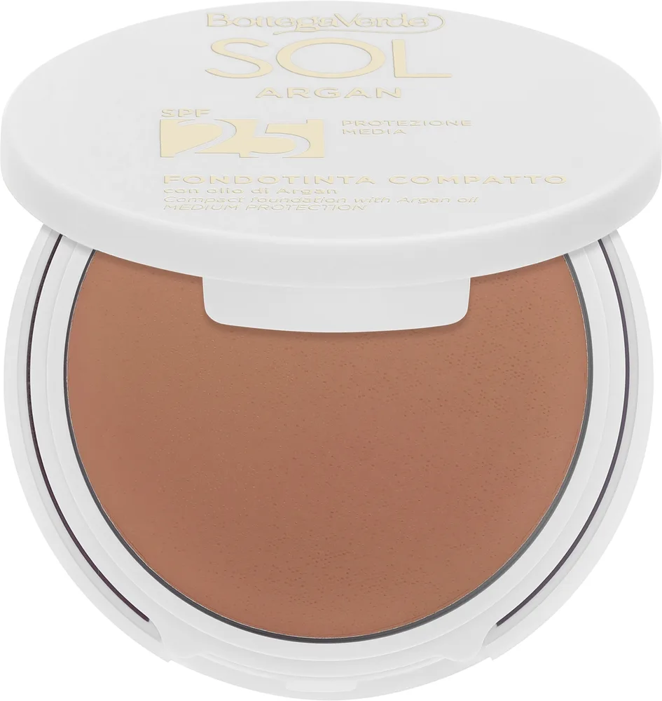 Тональная основа Bottega Verde Sol Argan с маслом арганы SPF 25, 9 мл, оттенок Natural