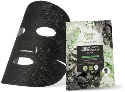 Тканевая маска для лица с углём и алоэ вера Bottega Verde Beauty Extracts Black Fabric Mask