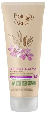 Гель для ванны и душа Bottega Verde Avena & Malva с ферментированным овсом и мальвой, 200 мл