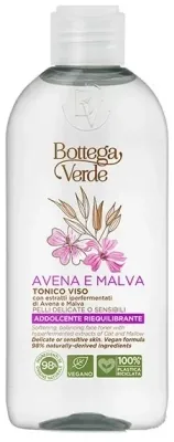 Тоник для лица Bottega Verde Avena Malva Face Toner успокаивающий, для чувствительной кожи, 200 мл