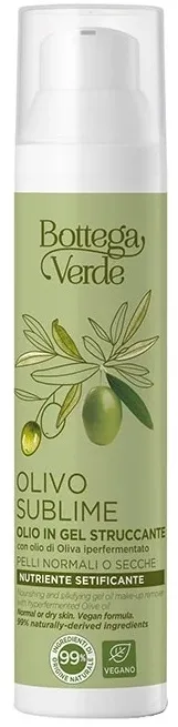Гель-масло для снятия макияжа Bottega Verde Olivo Sublime Gel Oil Makeup Remover с оливковым маслом, для сухой кожи, 100 мл