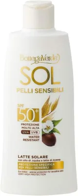 Солнцезащитный лосьон для чувствительной кожи Bottega Verde Sol Sensitive SPF50+ водостойкий, 200 мл