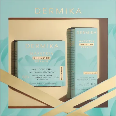Набор для лица Dermika Maestria Skin Matrix крем и сыворотка с муцином улитки для зрелой кожи 60+ 50+30 мл