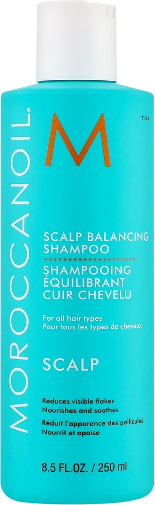 Шампунь MoroccanOil Scalp Balancing для кожи головы, с ментолом, ячменём, мелиссой и аргановым маслом, 250 мл, Израиль