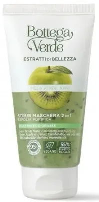 Пилинг-маска 2 в 1 для лица с зелёным яблоком и киви Bottega Verde Beauty Extracts 2-In-1 Scrub Mask