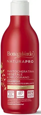 Шампунь Bottega Verde Natura Pro для окрашенных волос, с фитокератином и экстрактом граната, 250 мл, Италия