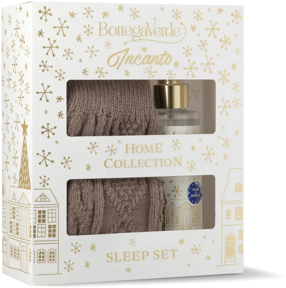 Набор Bottega Verde Incanto Home Collection ароматический спрей для текстиля 150 мл и вязаные носки