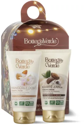 Набор кремов для рук Bottega Verde с маслом сладкого миндаля и с маслом ши 2 шт по 75 мл
