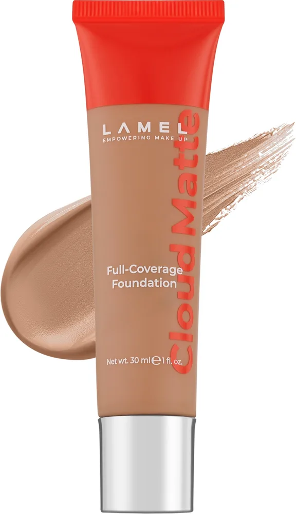 Тональный флюид LAMEL Make Up Cloud Matte Full-Coverage кроющий матирующий, 30 мл, оттенок 07W