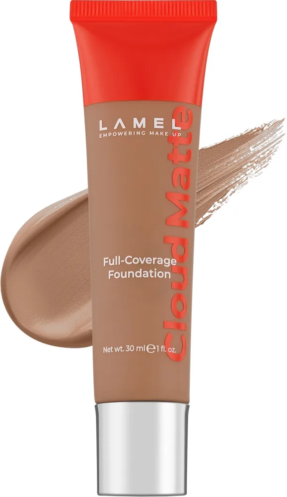 Тональный флюид LAMEL Make Up Cloud Matte Full-Coverage кроющий матирующий, 30 мл, оттенок 08N