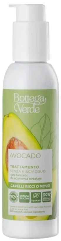 Несмываемый уход для кудрявых и волнистых волос Bottega Verde Avocado Leave-in Treatment, 150 мл