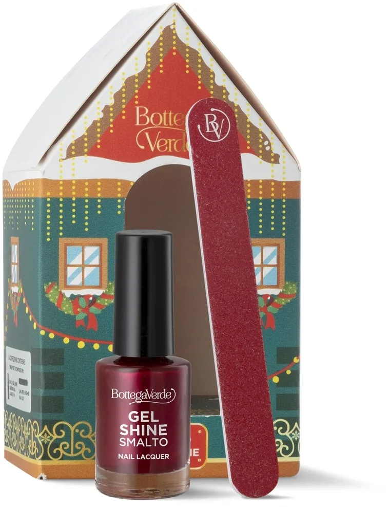 Набор Bottega Verde Paper Box лак для ногтей Gel Shine 10 мл и пилка для ногтей