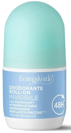 Дезодорант шариковый Bottega Verde 48H Roll-On Deodorant с гиперферментированным экстрактом ивы, защита 48 часов, 50 мл