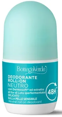 Дезодорант ролик Bottega Verde 48H с экстрактом лотоса и Dermosoft, увлажняющий, 50 мл