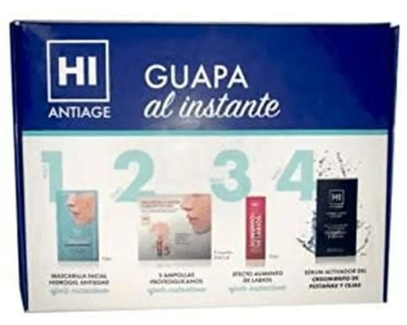 Набор Avance Cosmetic Hi Antiage гидрогелевая маска 10 мл ампулы 5x2 мл сыворотка для губ и сыворотка для ресниц и бровей