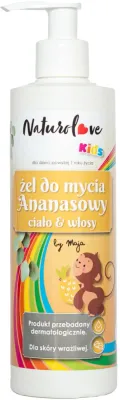 Детский гель для мытья тела и волос Naturolove Kids Ananas с пантенолом, 280 мл