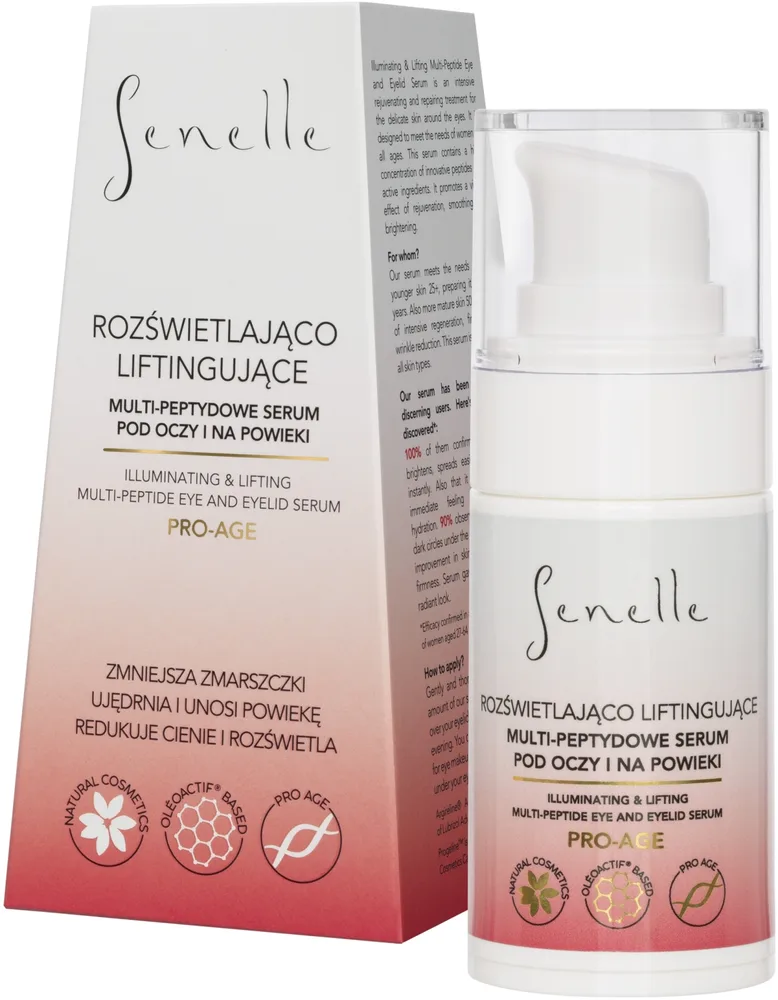 Сыворотка для области вокруг глаз Senelle Pro-Age Multi-Peptide с пептидами витамином C и скваланом для сияния 15 мл