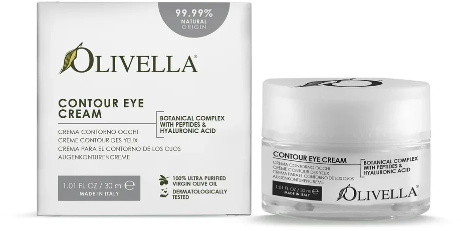 Крем для области вокруг глаз Olivella Contour с оливковым маслом гиалуроновой кислотой и экстрактом ромашки 30 мл