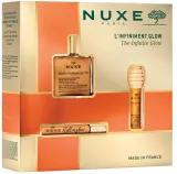 Набор Nuxe Huile Prodigieuse The Infinite Glow сухое масло 50 мл масло-роллер 8 мл и медовый бальзам для губ 10 мл — фото 1