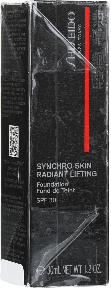 Тональный флюид Shiseido Synchro Skin Radiant Lifting Foundation с эффектом лифтинга SPF 30, 30 мл