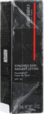 Тональный флюид Shiseido Synchro Skin Radiant Lifting Foundation с эффектом лифтинга SPF 30, 30 мл