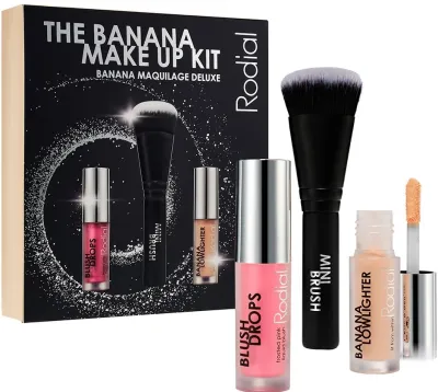 Набор для макияжа лица Rodial The Banana Make Up румяна, хайлайтер и мини-кисть, 2 г + 1,6 мл + 1 шт