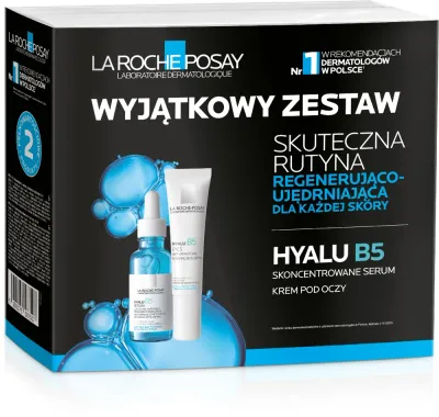Набор для лица La Roche-Posay Hyalu B5 сыворотка и уход для век с гиалуроном ниацинамидом и пантенолом 30+15 мл