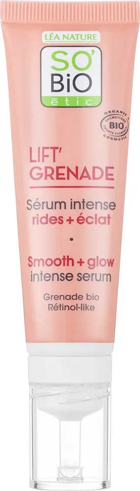 Сыворотка для лица разглаживающая сияющая So'Bio Etic Lift'Grenade Smooth+Glow 30 мл