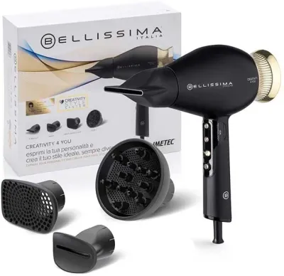 Фен Bellissima Creativity 4 You 11826, 4 насадки, ионизация, чехол