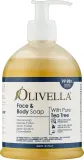 Мыло жидкое для лица и тела Olivella Pure Tea с чайным деревом, 500 мл — фото 1