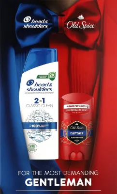 Мужской набор Head & Shoulders шампунь против перхоти 2в1 и дезодорант Old Spice 330+50 мл