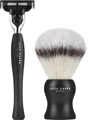 Набор для бритья Acca Kappa Natural Style Nero станок для бритья и помазок черного цвета