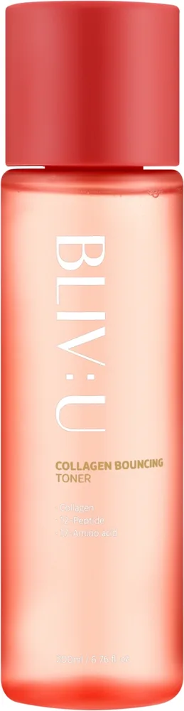 Коллагеновый тоник для лица Bliv:U Collagen Bouncing Toner с 17 аминокислотами и 12 пептидами, 200 мл