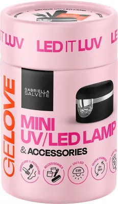 Дорожный набор для маникюра Gabriella Salvete Gelove UV/LED лампа пушер пилка и USB-кабель