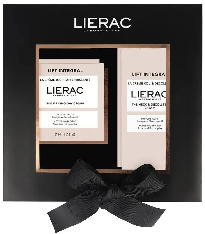 Набор для лица Lierac Lift Integral дневной крем и крем для шеи и декольте со скваланом для зрелой кожи 2x50 мл
