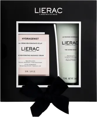 Набор для лица Lierac Hydragenist увлажняющий крем для сияния и скраб-маска 50+75 мл