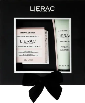 Набор для лица Lierac Hydragenist увлажняющий гель-крем для сияния и скраб-маска 50+75 мл
