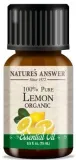 Nature`s Answer Nature's Answer Lemon Essential Oil - Эфирное масло Natures Answer Лимон 15 мл органическое цитрусовое бодрящее — фото 1