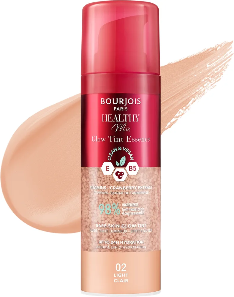 Тонирующая эссенция Bourjois Healthy Mix Glow Tint Essence сияющая увлажняющая, 30 мл, оттенок 002 - Light