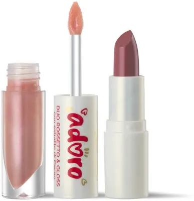 Помада для губ Bottega Verde Adoro Lipstick Gloss Duo 2 в 1, двусторонняя, с блеском, 6,5 мл