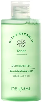 Успокаивающий тоник для лица Dermal Cica & Ceramide Special Calming Toner с 20000 ppm центеллы, 200 мл