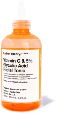 Тоник для лица с 5% гликолевой кислотой и витамином C Carbon Theory SupaVIT-C Facial Tonic, 250 мл