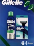Мужской набор для бритья Gillette Mach3 Sport бритва две сменные кассеты и пена 200 мл — фото 1