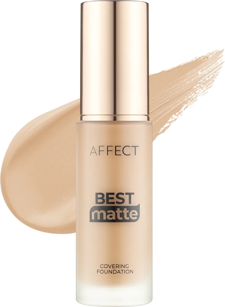 Тональный флюид Affect Cosmetics Best Matte Covering Foundation матирующий веганский, 30 мл, оттенок 4N