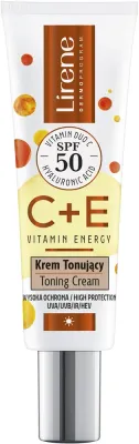 Крем для лица Lirene C + E Vitamin Energy тонирующий с SPF 50 30 мл