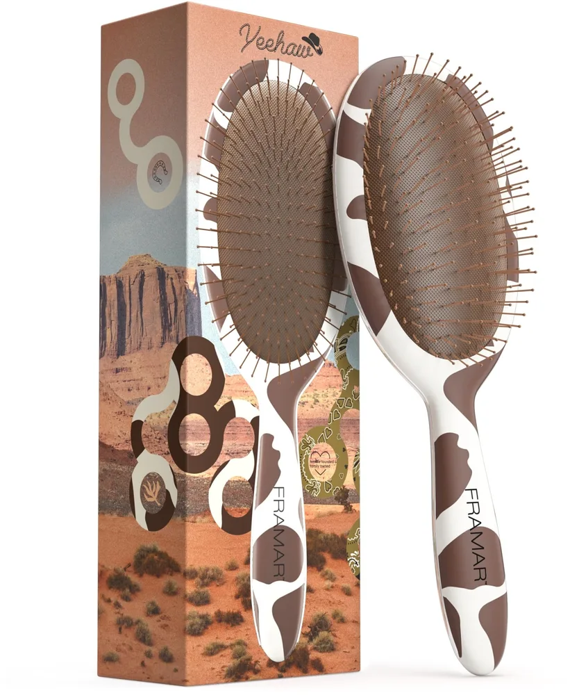 Щётка для волос Framar Detangle Brush Yeehaw для распутывания, для всех типов волос, 1 шт