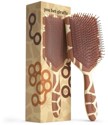 Щётка для волос Framar Paddle Brush Giraffe для распутывания, с широким основанием, 1 шт