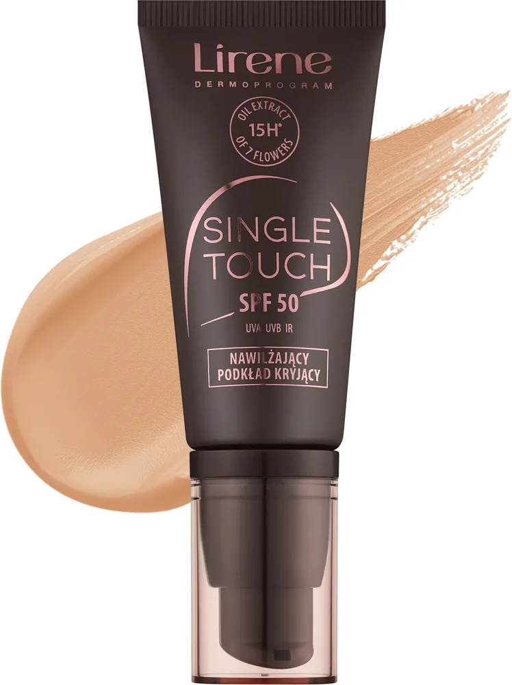 Тональный флюид Lirene Single Touch увлажняющий матирующий SPF 50, 30 мл, оттенок 03 - Beige