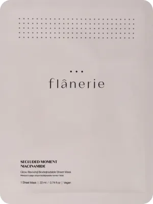 Биоразлагаемая тканевая маска Flanerie для сияния кожи с виноградом, ниацинамидом и гиалуроновой кислотой